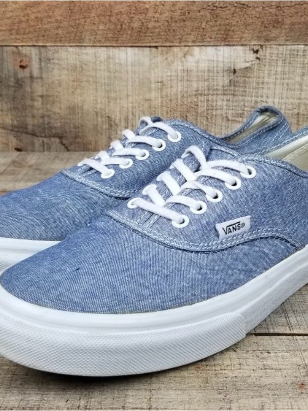 Vans Authentic Canvas Sneakers in Denim Blue Chambray